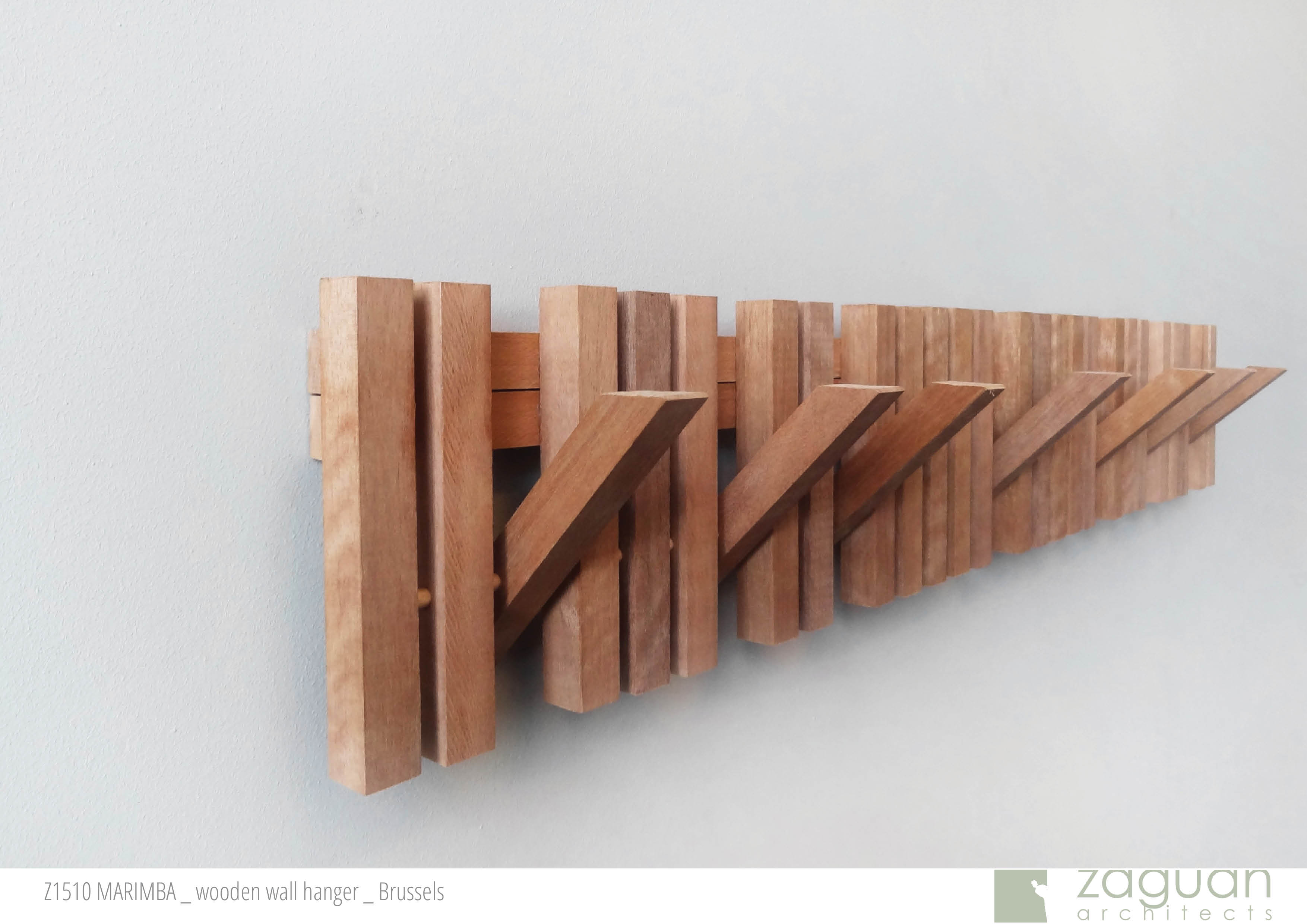 zaguanarchitects wooden wall hanger coat rack furniture design Z1510 002