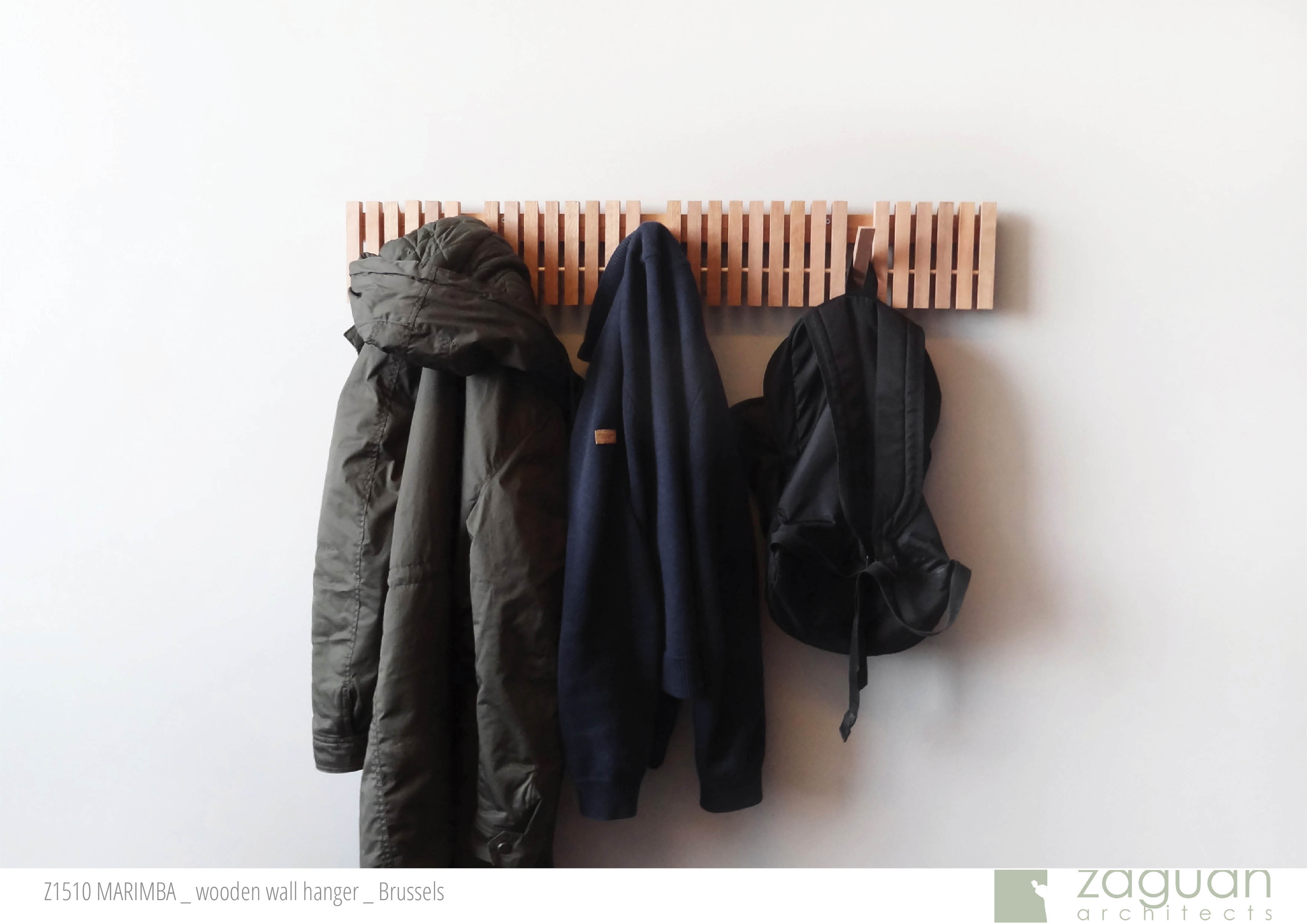 zaguanarchitects wooden wall hanger coat rack furniture design Z1510 003